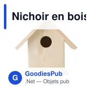 Nichoir en bois personnalisable Wesley avec logo - Miniature 1