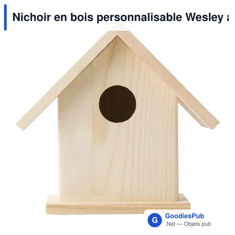 Nichoir en bois personnalisable Wesley avec logo