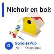 Nichoir en bois personnalisable Wesley avec logo - Miniature 3