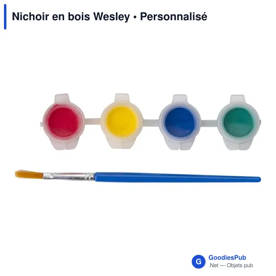 Nichoir en bois personnalisable Wesley avec logo - Image 4