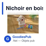 Nichoir en bois personnalisable Wesley avec logo - Miniature 5