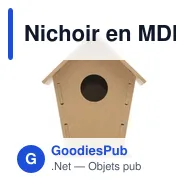 Nichoir en MDF personnalisable pour logo - Modèle Taylor - Miniature 1