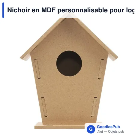 Nichoir en MDF personnalisable pour logo - Modèle Taylor