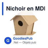 Nichoir en MDF personnalisable pour logo - Modèle Taylor - Miniature 2
