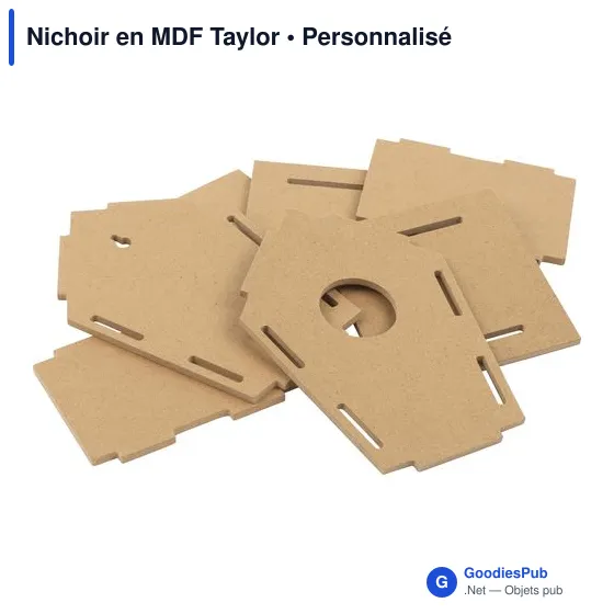Nichoir en MDF personnalisable pour logo - Modèle Taylor - Image 3
