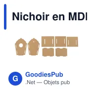 Nichoir en MDF personnalisable pour logo - Modèle Taylor - Miniature 4