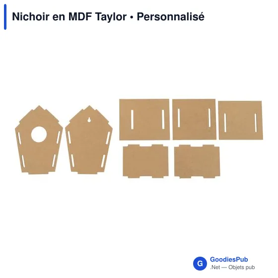Nichoir en MDF personnalisable pour logo - Modèle Taylor - Image 4