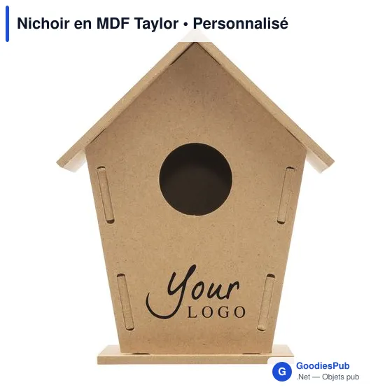 Nichoir en MDF personnalisable pour logo - Modèle Taylor - Image 5