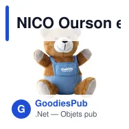 NICO Ourson en peluche - Miniature 2