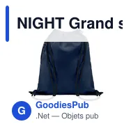 NIGHT Grand sac à cordon 300D RPET - Miniature 12