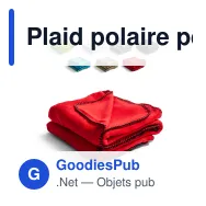 Plaid polaire personnalisable 130 x 170 cm avec logo - Nightingale - Miniature 1
