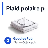 Plaid polaire personnalisable 130 x 170 cm avec logo - Nightingale - Miniature 3