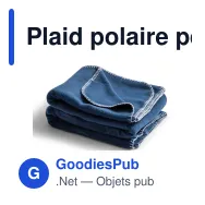 Plaid polaire personnalisable 130 x 170 cm avec logo - Nightingale - Miniature 4