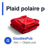 Plaid polaire personnalisable 130 x 170 cm avec logo - Nightingale - Miniature 5
