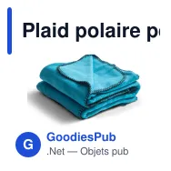 Plaid polaire personnalisable 130 x 170 cm avec logo - Nightingale - Miniature 6