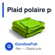 Plaid polaire personnalisable 130 x 170 cm avec logo - Nightingale - Miniature 7