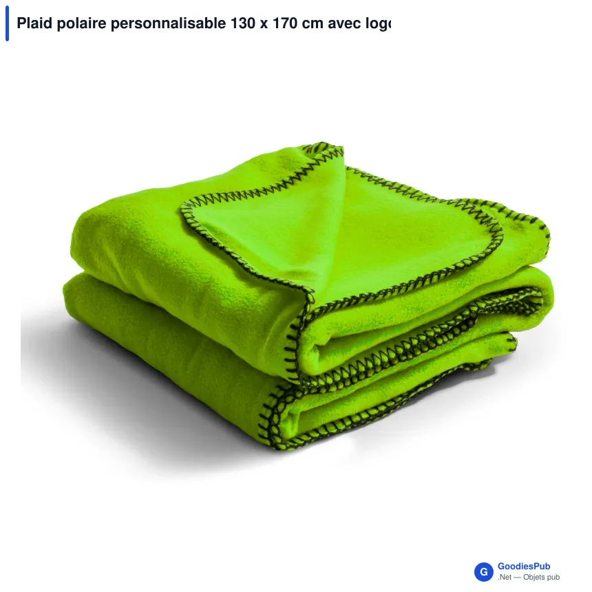 Plaid polaire personnalisable 130 x 170 cm avec logo - Nightingale - Image 7