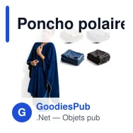 Poncho polaire personnalisable 120 x 160 cm avec logo - Nightingale - Miniature 1