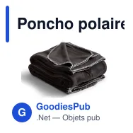Poncho polaire personnalisable 120 x 160 cm avec logo - Nightingale - Miniature 3
