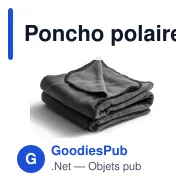 Poncho polaire personnalisable 120 x 160 cm avec logo - Nightingale - Miniature 4