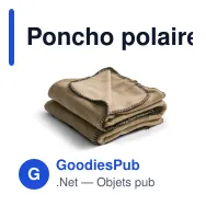 Poncho polaire personnalisable 120 x 160 cm avec logo - Nightingale - Miniature 5