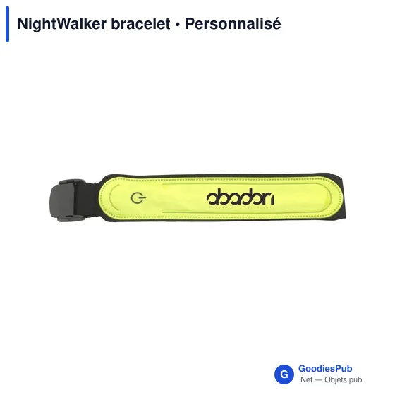 Bracelet de sécurité personnalisable NightWalker avec logo - Image 1