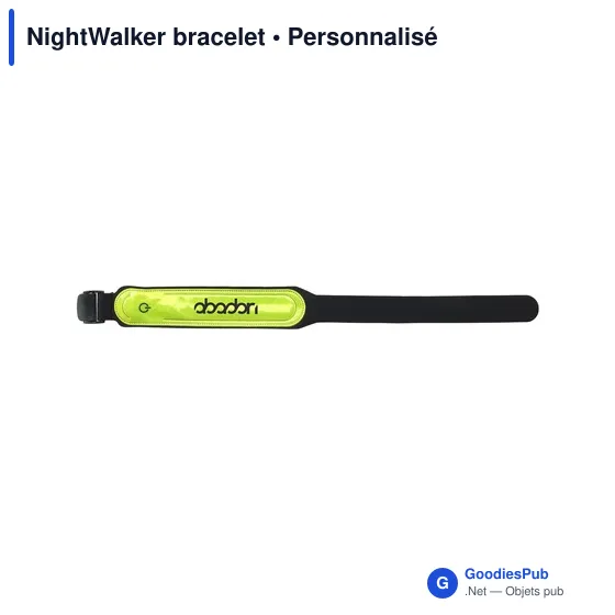 Bracelet de sécurité personnalisable NightWalker avec logo - Image 2