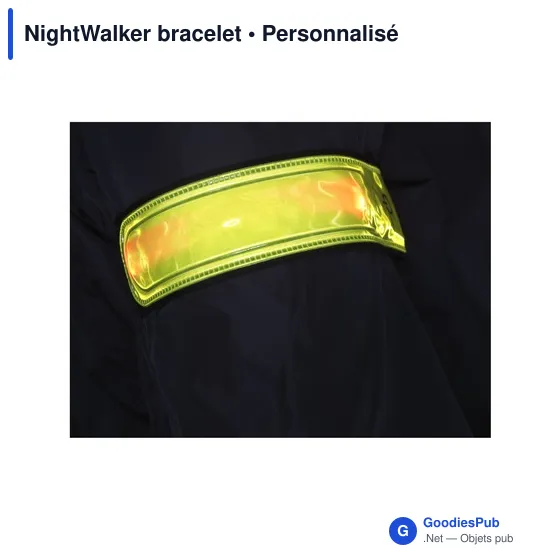 Bracelet de sécurité personnalisable NightWalker avec logo - Image 3
