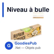 Niveau à bulle décapsuleur personnalisable en bambou avec logo - Bambou - Miniature 1