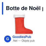 Botte de Noël personnalisable pour objets publicitaires - NOBOavec logo - Miniature 1