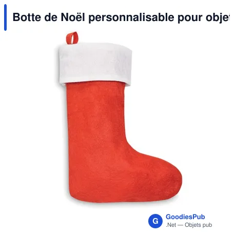 Botte de Noël personnalisable pour objets publicitaires - NOBOavec logo