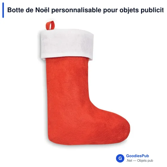 Botte de Noël personnalisable pour objets publicitaires - NOBOavec logo - Image 1