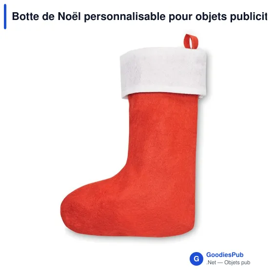 Botte de Noël personnalisable pour objets publicitaires - NOBOavec logo - Image 2