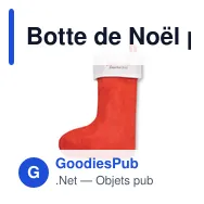 Botte de Noël personnalisable pour objets publicitaires - NOBOavec logo - Miniature 3