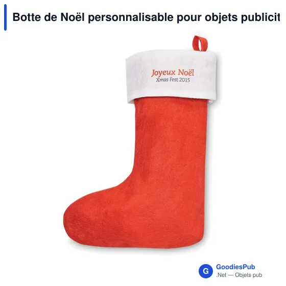 Botte de Noël personnalisable pour objets publicitaires - NOBOavec logo - Image 3
