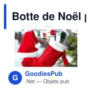 Botte de Noël personnalisable pour objets publicitaires - NOBOavec logo - Miniature 4