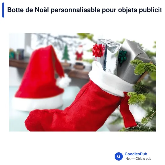 Botte de Noël personnalisable pour objets publicitaires - NOBOavec logo - Image 4