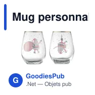 Mug personnalisable avec logo pour entreprises - Set de 2 verres de Noël - Miniature 2