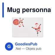 Mug personnalisable avec logo pour entreprises - Set de 2 verres de Noël - Miniature 4