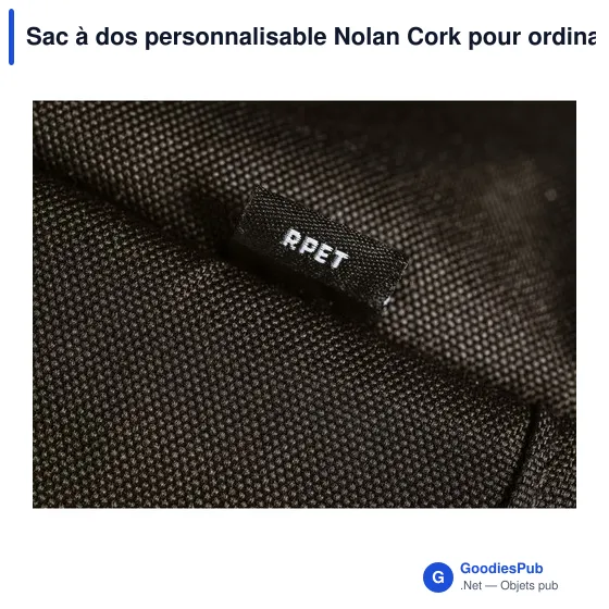 Sac à dos personnalisable Nolan Cork pour ordinateur avec logo - Image 6