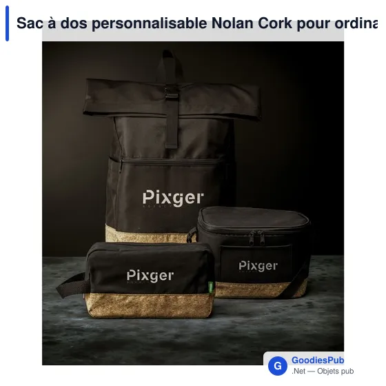 Sac à dos personnalisable Nolan Cork pour ordinateur avec logo - Image 8