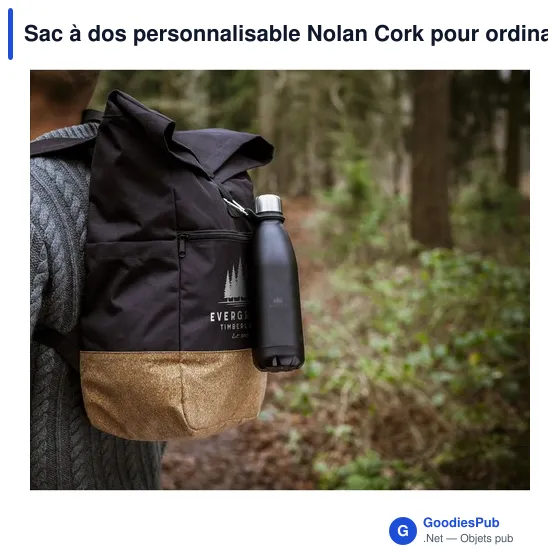 Sac à dos personnalisable Nolan Cork pour ordinateur avec logo - Image 10