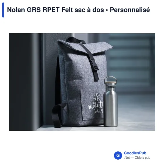 Sac à dos personnalisable Nolan GRS RPET Felt avec logo - Image 2