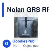 Sac à dos personnalisable Nolan GRS RPET Felt avec logo - Miniature 3