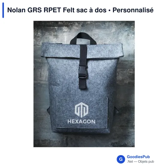 Sac à dos personnalisable Nolan GRS RPET Felt avec logo - Image 3