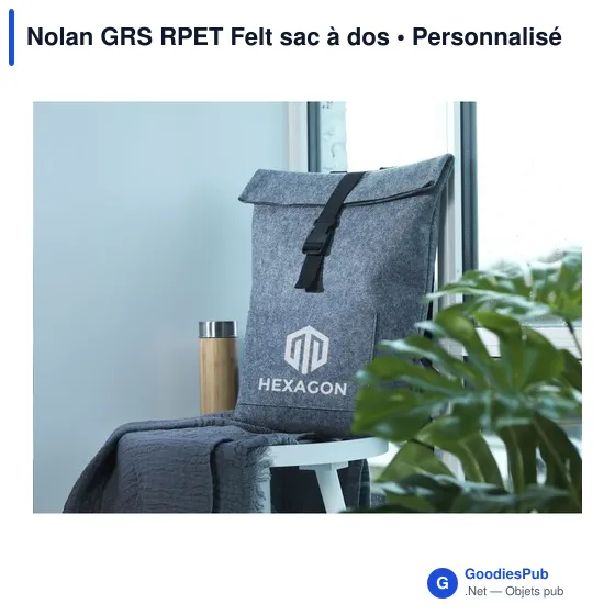 Sac à dos personnalisable Nolan GRS RPET Felt avec logo - Image 4