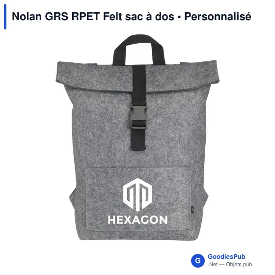 Sac à dos personnalisable Nolan GRS RPET Felt avec logo - Image 6