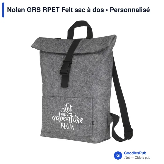 Sac à dos personnalisable Nolan GRS RPET Felt avec logo - Image 7
