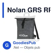Sac à dos personnalisable Nolan GRS RPET Felt avec logo - Miniature 8