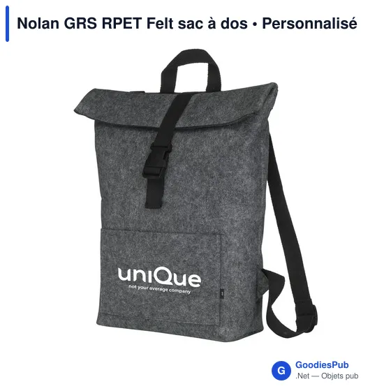 Sac à dos personnalisable Nolan GRS RPET Felt avec logo - Image 8